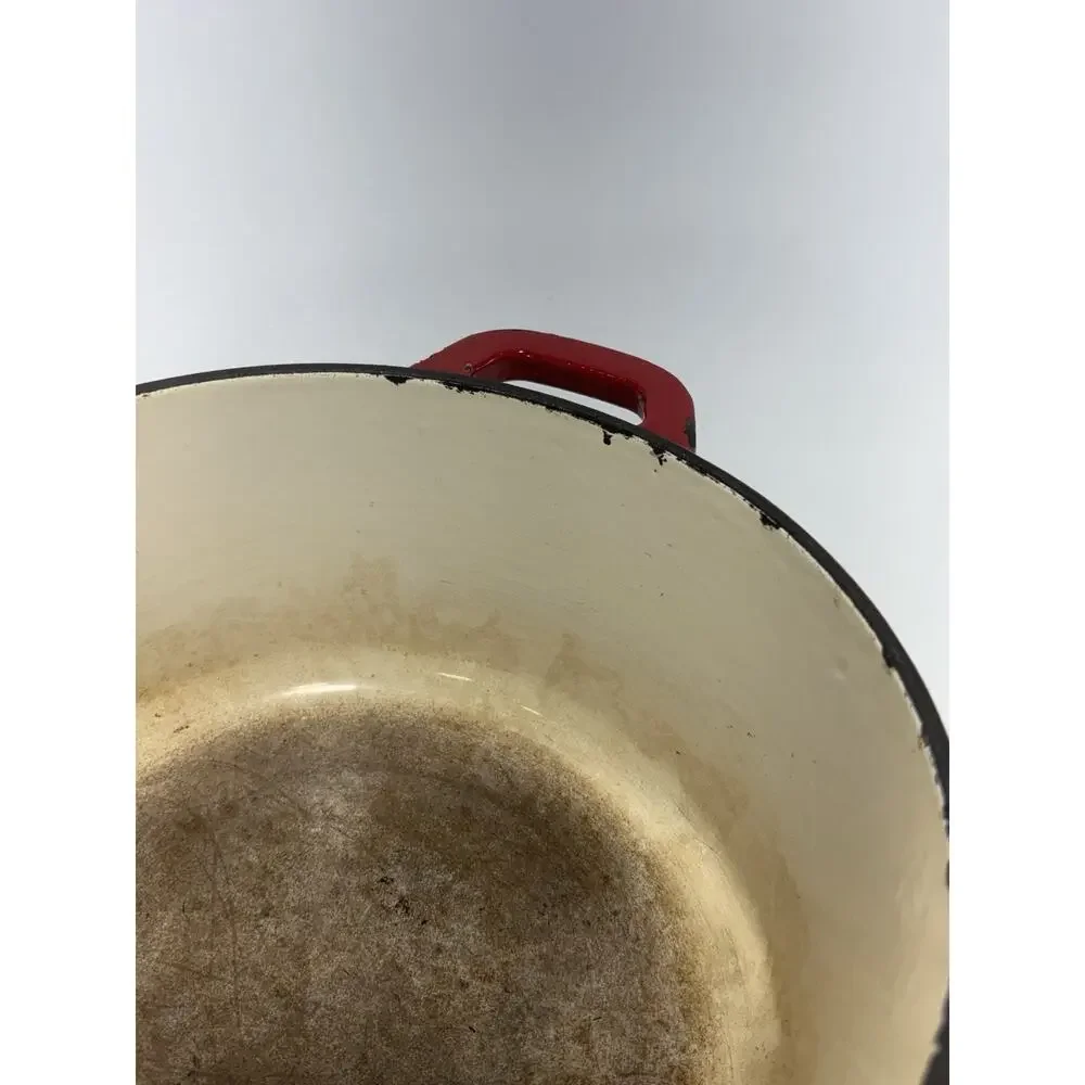 Martha Stewart Cast Iron Dutch Oven Red Enamel 10
